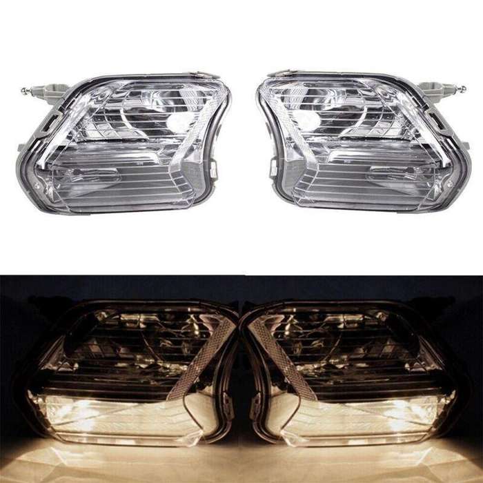 Front Bumper Fog Lights Lamp Black Cover For Ford Escape Kuga 2017-2019 Pair