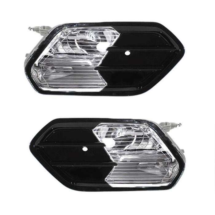 Front Bumper Fog Lights Lamp Black Cover For Ford Escape Kuga 2017-2019 Pair