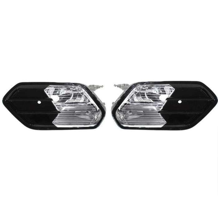 Front Bumper Fog Lights Lamp Black Cover For Ford Escape Kuga 2017-2019 Pair