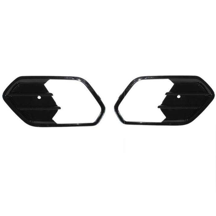 Front Bumper Fog Lights Lamp Black Cover For Ford Escape Kuga 2017-2019 Pair