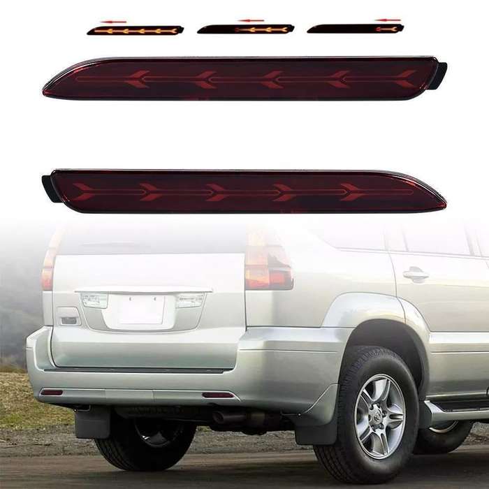 2X Rear Bumper Reflector Light Turn Signal Brake Lamp for Toyota Venza 2009-2015