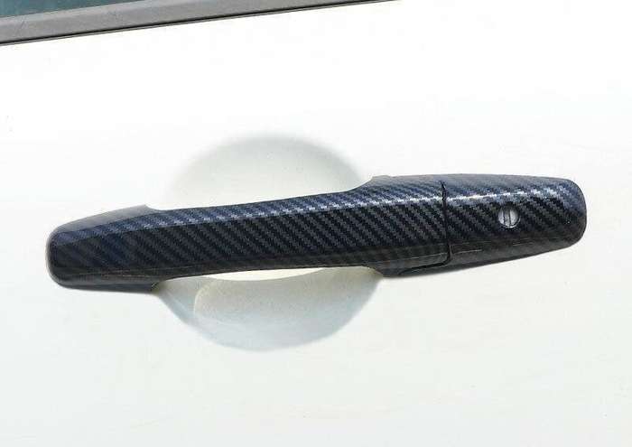 Carbon Fiber Exterior Side Door Handle Cover Trim For Honda Civic 8th 2006-2011