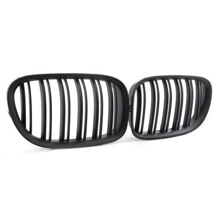 Fit For BMW 7 Series F01 F02 730LI 740L 09-15 Dual Slat Grill Matte Black Grille