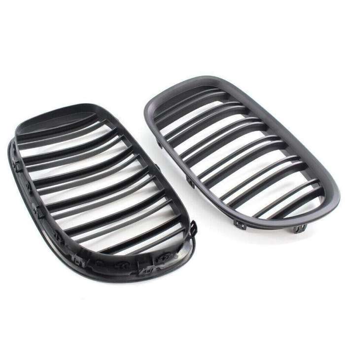Fit For BMW 7 Series F01 F02 730LI 740L 09-15 Dual Slat Grill Matte Black Grille