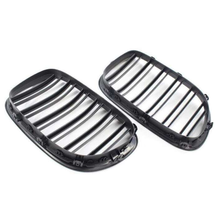 Fit For BMW 7 Series F01 F02 730LI 740L 09-15 Dual Slat Grill Matte Black Grille