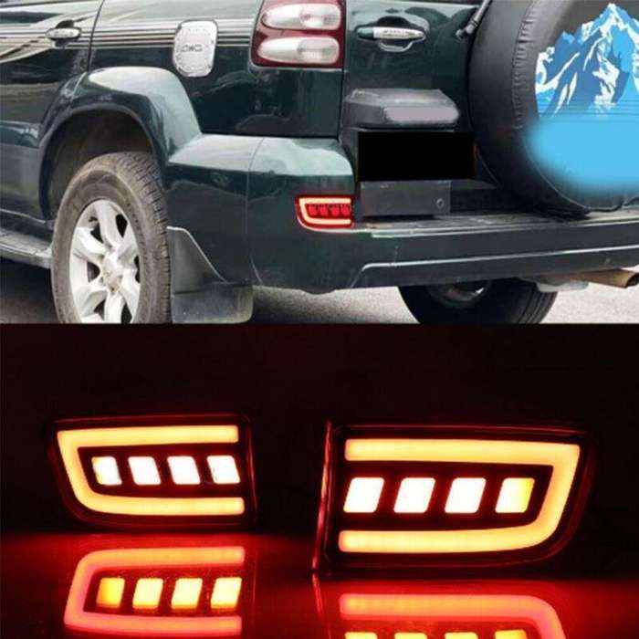 Red Rear Bumper Brake Light For Toyota Land Cruiser Prado LC120 03-09 Pair A