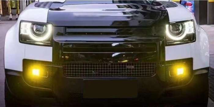 Front Bumper Fog Lamp Driving Light Set For Land Rover Defender 2020-2023
