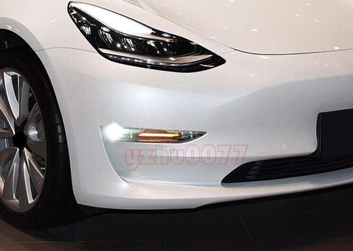 For 2017-2021 Tesla Model 3 LED Driving Lights Turn Signal Lights Fog Lights 2PC