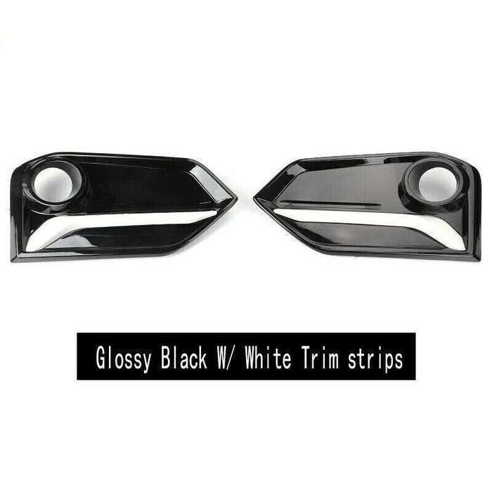 For Honda Civic Hatchback 2016-2021 Black+White Front Fog Light Lamp Frame Cover