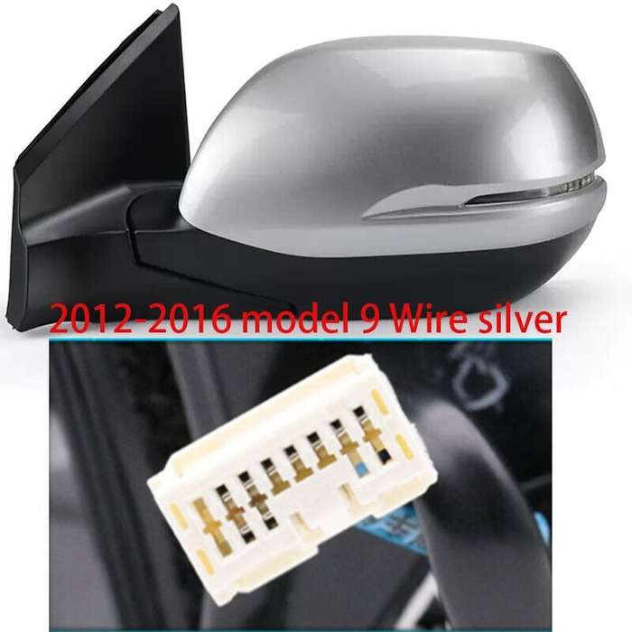 Silver Right for Honda CRV 12-16 rearview mirror Assembly 9 lines Lens Heating