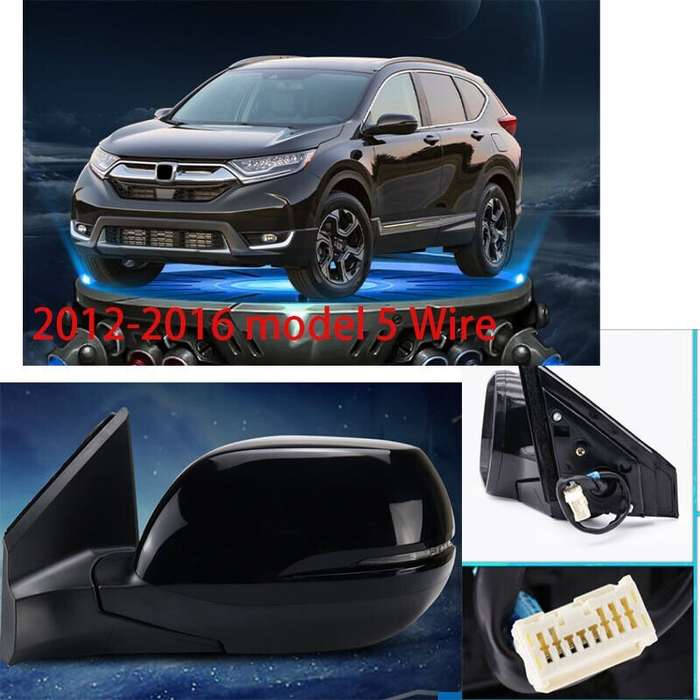 Black left for Honda CRV 12-16 rearview mirror Assembly 5 lines Lens Heating