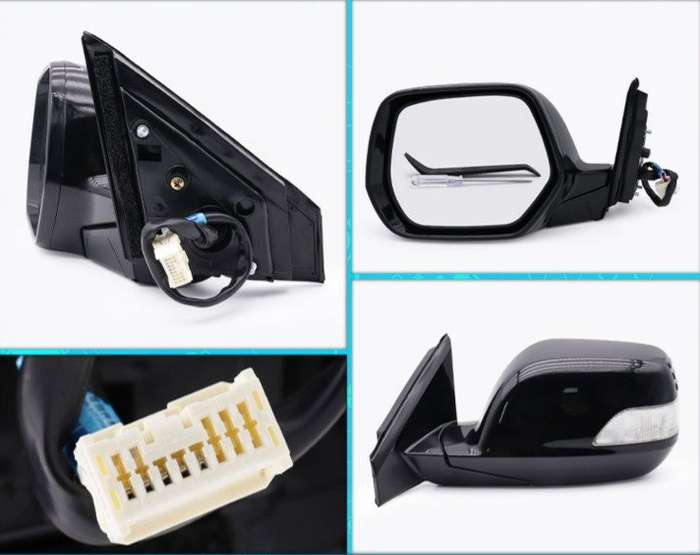 Black left for Honda CRV 12-16 rearview mirror Assembly 5 lines Lens Heating