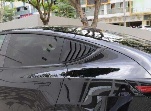 For Tesla Model Y 2020-2021 Matte Black Side Window Louver Shutter Cover Trim