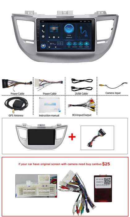 Android 12 Car Radio Head Unit GPS CarPlay Sat Navi For Hyundai Tucson 2014-2018
