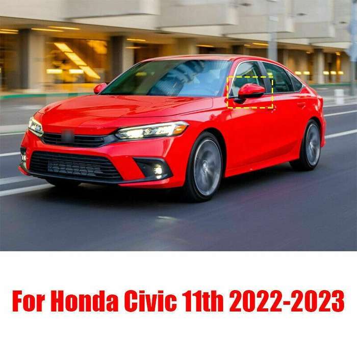 For Honda Civic 2022-2023 Carbon Fiber Side Door Rearview Mirror Cover Trim Cap