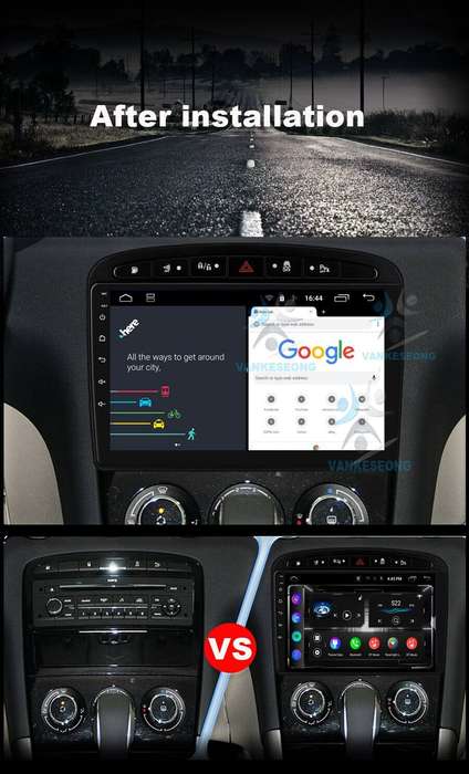 9" Car Radio for Peugeot 408 2010-2013 CarPlay Android 12 Head Unit GPS Sat Nav