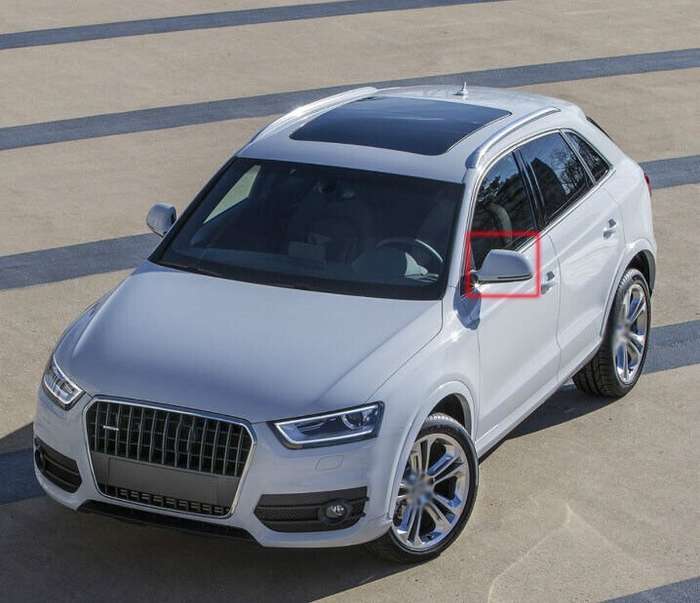 For 13-16 Audi Q3 84B Side View Mirror Assembly 10 Pins High Quality Left White