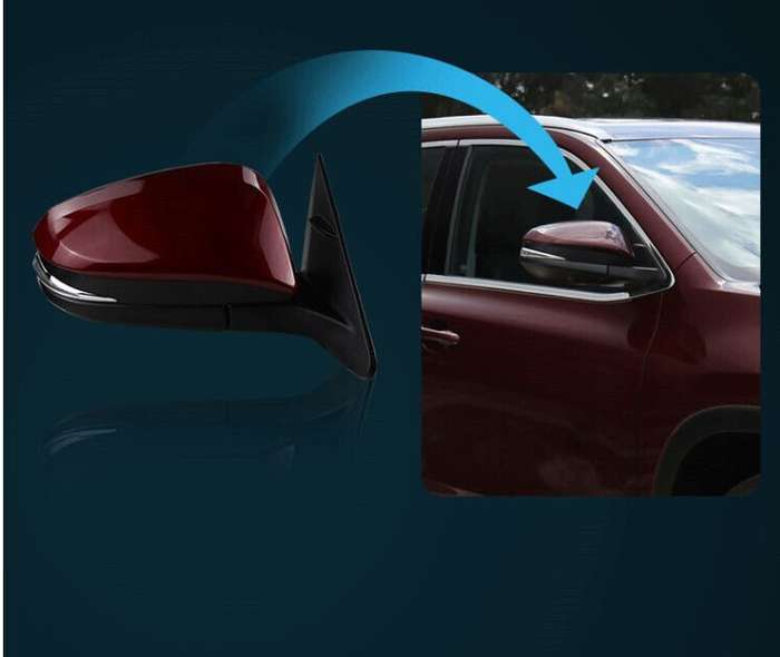 Side View Mirror Assembly 5 Pins Red Right For 15-18 Toyota Highlander Kluger