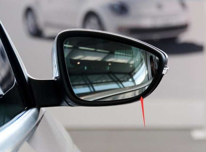 Right Carbon Fiber Print Front Side Mirror Housing Frame For 13-18 VW CC Sedan