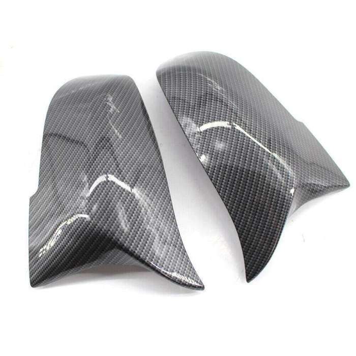 Pair of M3 Style Mirror Covers Carbon Fiber Fit for BMW F30 F32 13-17 Sedan
