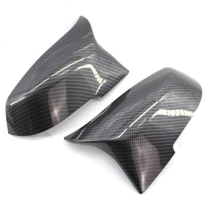 Pair of M3 Style Mirror Covers Carbon Fiber Fit for BMW F30 F32 13-17 Sedan