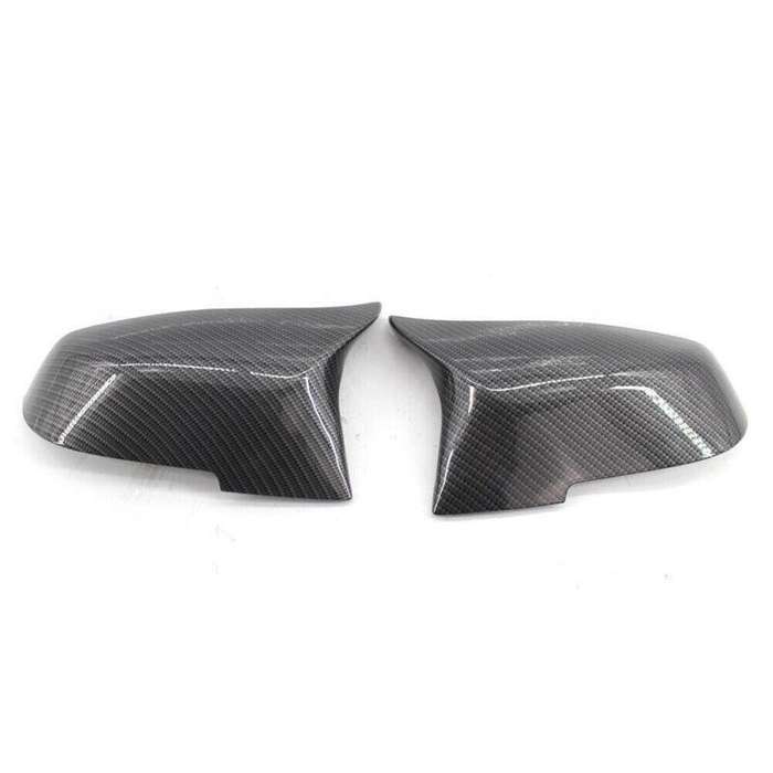 Pair of M3 Style Mirror Covers Carbon Fiber Fit for BMW F30 F32 13-17 Sedan