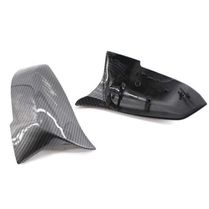Pair of M3 Style Mirror Covers Carbon Fiber Fit for BMW F30 F32 13-17 Sedan