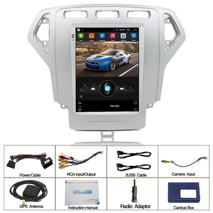 9.7" Android Radio DAB GPS Sat Nav CarPlay Stereo for Ford Mondeo MK4 2007-2010