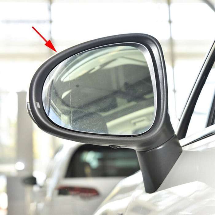Left Black Front Side Mirror Housing Frame 1PC For 2011-2018 VW Touareg SUV