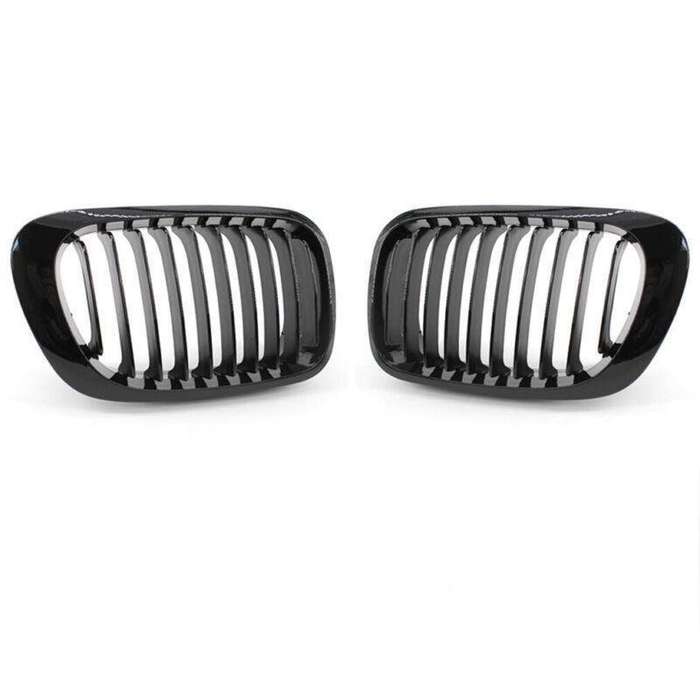 Gloss Black Grill Front Center Kidney Grilles For BMW E46 2 Door Coupe 1999-2002