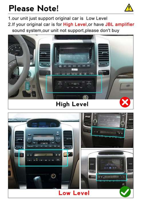 For Toyota Land Cruiser Prado 2002-2009 Android 12 CarPlay Car Stereo Radio GPS