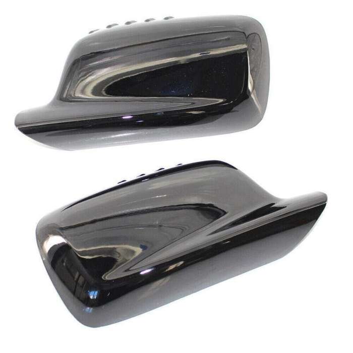 1Pair Glossing Black Mirror Cover for BMW E46 E65 E66 745i 750i 51167074235/6