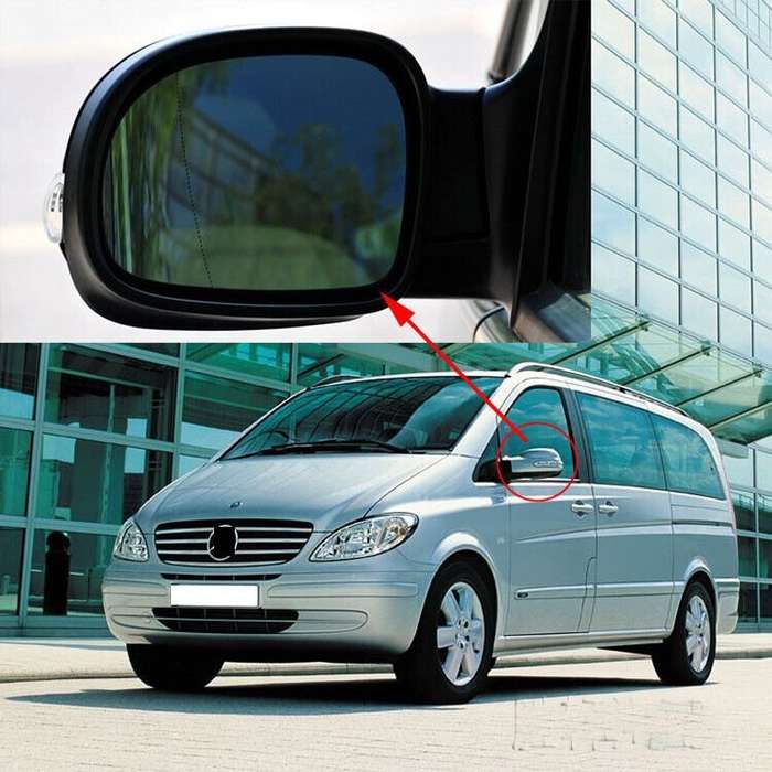 Side View Mirror Glass Heating Left Part 1PC For 2003-2010 Mercedes-Benz Viano