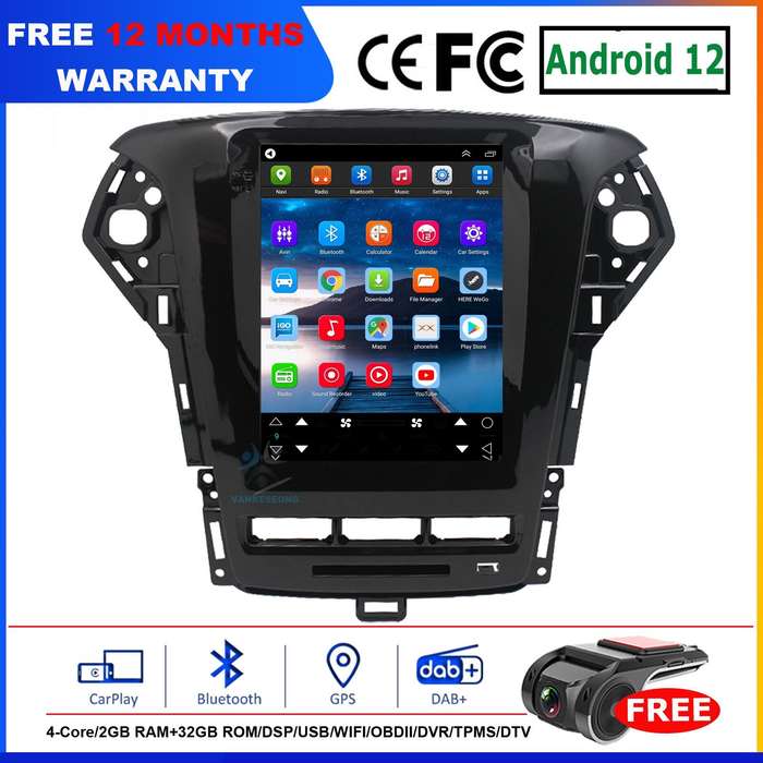 9.7" CarPlay Stereo For Ford Mondeo MK4 2011-2013 Android Radio GPS Sat Nav DAB+