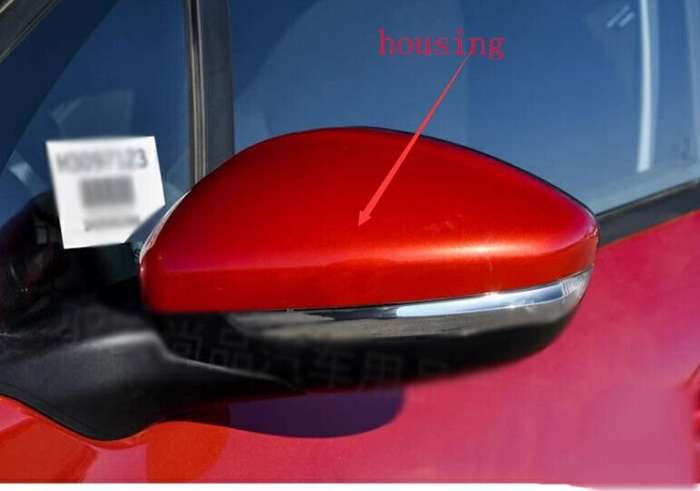 Side View Mirror Housing Top Quality Part Red Left For 2014-2018 Peugeot 2008