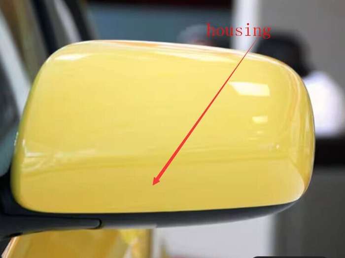 Side View Mirror Housing Yellow Left For 2008-2013 Toyota Yaris P9 Hatchback