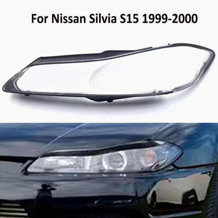 For S15 Silvia 1999-2000 Headlight Headlamp Lens Shell Cover Pair