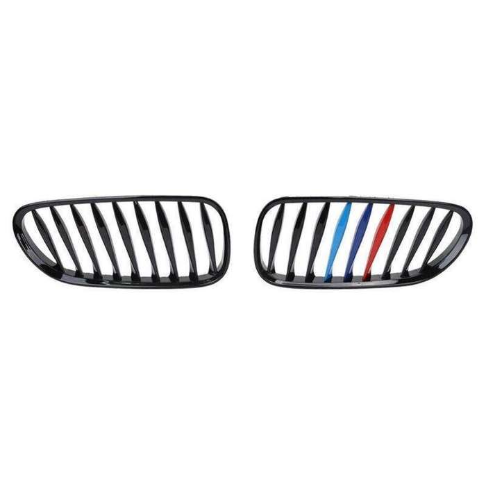1 Pair M-Color Gloss Black Kidney Grille for BMW Z4 E85 E86 03-08 Cool&amp;Elegant