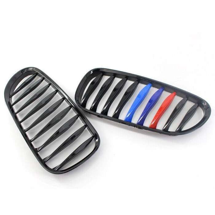 1 Pair M-Color Gloss Black Kidney Grille for BMW Z4 E85 E86 03-08 Cool&amp;Elegant