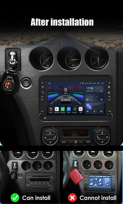 7" Android 13 CarPlay DAB Radio Car Stereo GPS Sat Nav for Alfa Romeo Spider 159