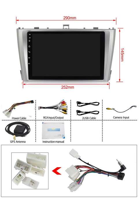 8-Core Android 12 Car Stereo Radio GPS 32GB For 2009-2015 Toyota Avensis Carplay