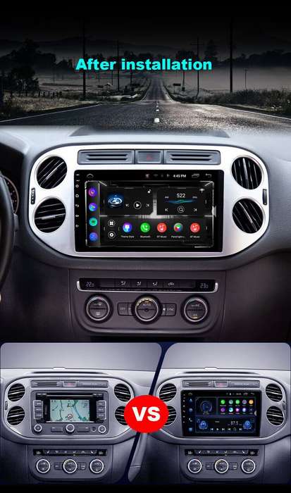 Android 12 Autoradio Carplay GPS SatNav BT WIFI DAB DSP For VW Tiguan 2006-2016