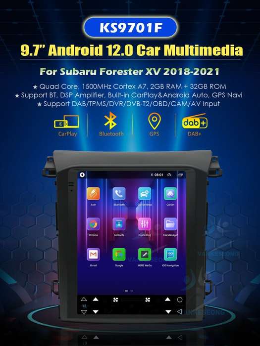 For Subaru Forester 2018-2021 BT Car Stereo DAB GPS Sat Nav CarPlay Android Auto