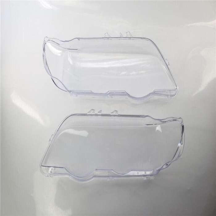 Pair of Headlight Lens Lampshade Headlamp Clear Cover For BMW E53 X5 1999-2003
