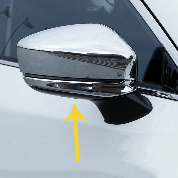 For Mazda CX-5 2017-2024 Chrome Exterior Rear View Side Door Mirror Cap Cover