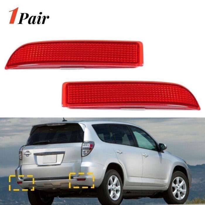Left+Right Rear Bumper Light Reflector Lamp For Toyota RAV4 2006-2012 Lamp Cover