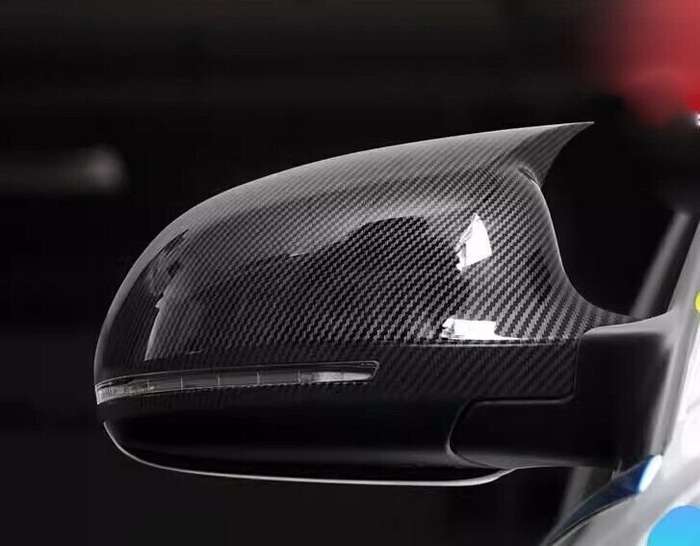 For Audi A4 S4 A5 S5 RS4 RS5 2008-2010 Carbon Fiber OX Horn Rear View Mirror Cap