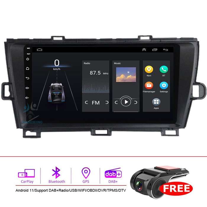 9"Android 11 GPS Sat Nav for Toyota Prius 2009-2015 CarPlay Stereo DAB+Radio USB
