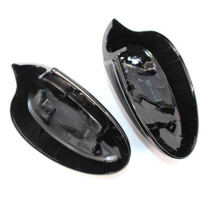 Pair of Car Rearview Mirror Cover Gloss Black Fit For BMW E90 3 Series 06-08