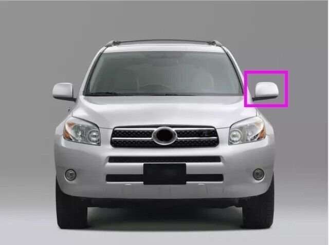 1Pc Left For Toyota RAV4 2006-2012 Side Mirror Housing Cover Cap Frame Silver